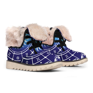 Zodiac Horoscopes Print Winter Boots