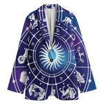 Zodiac Horoscopes Print Women's Cotton Blazer