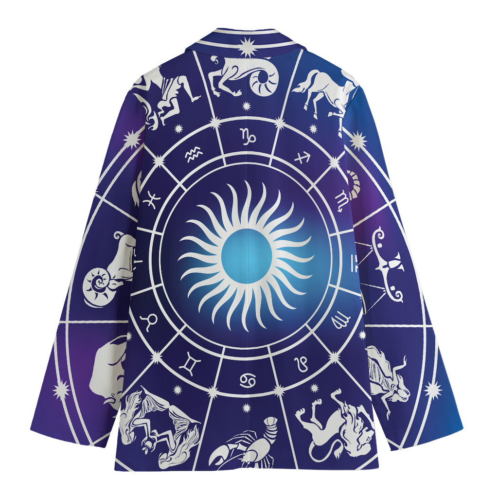 Zodiac Horoscopes Print Women's Cotton Blazer