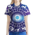 Zodiac Horoscopes Print Women's Polo Shirt
