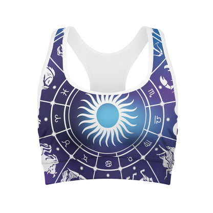 Zodiac Horoscopes Print Women's Sports Bra