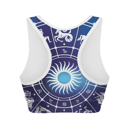 Zodiac Horoscopes Print Women's Sports Bra