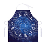 Zodiac Signs Wheel Print Adjustable Apron