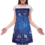 Zodiac Signs Wheel Print Adjustable Apron
