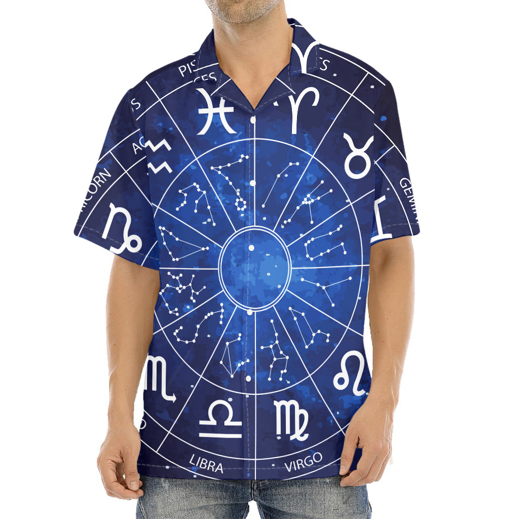 Zodiac Signs Wheel Print Aloha Shirt