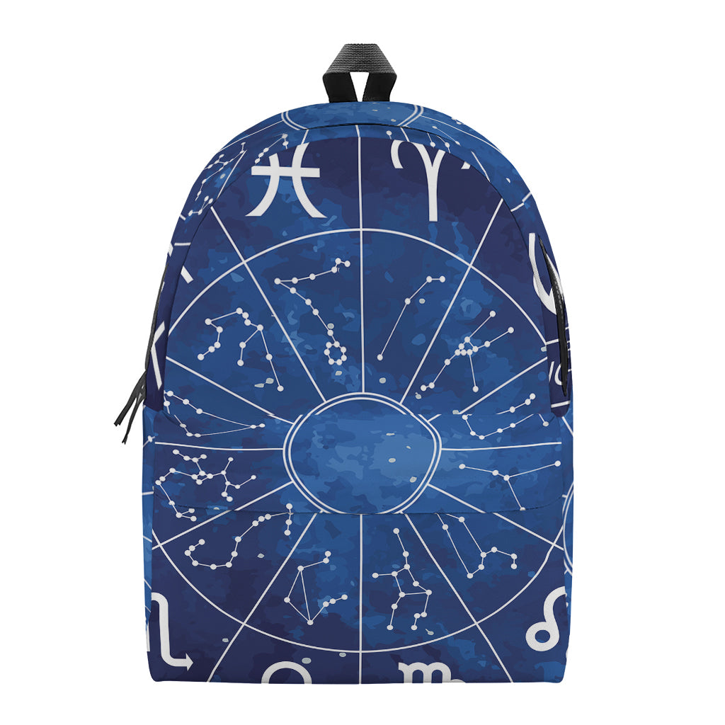 Zodiac Signs Wheel Print Backpack