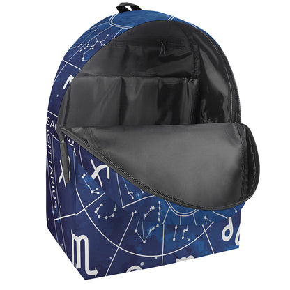 Zodiac Signs Wheel Print Backpack