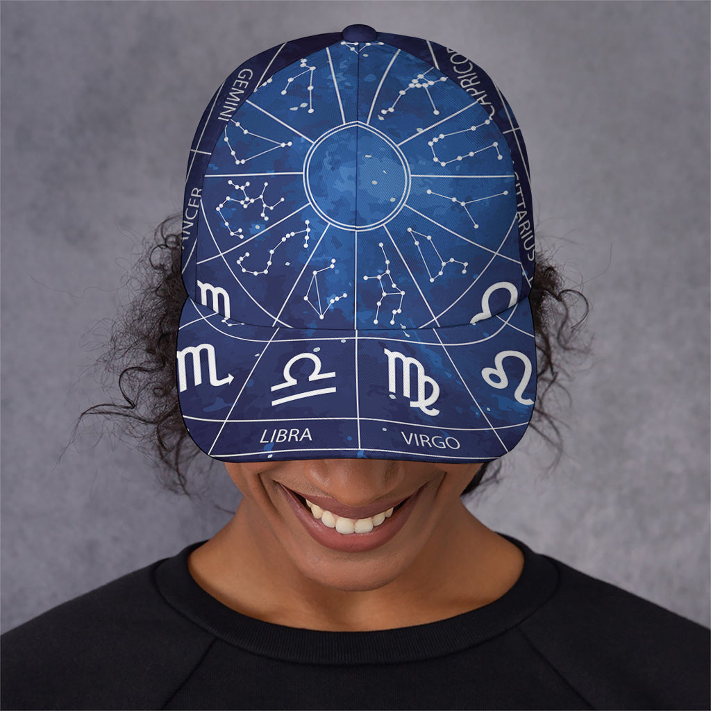 Zodiac Signs Wheel Print Baseball Cap