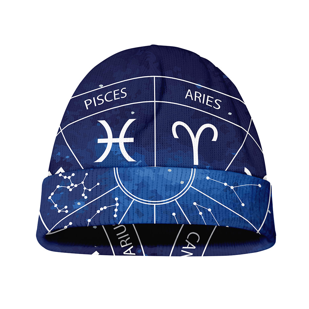 Zodiac Signs Wheel Print Beanie