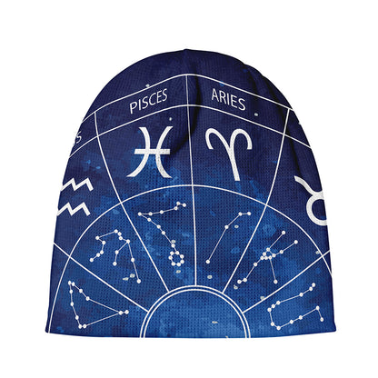 Zodiac Signs Wheel Print Beanie