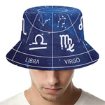 Zodiac Signs Wheel Print Bucket Hat