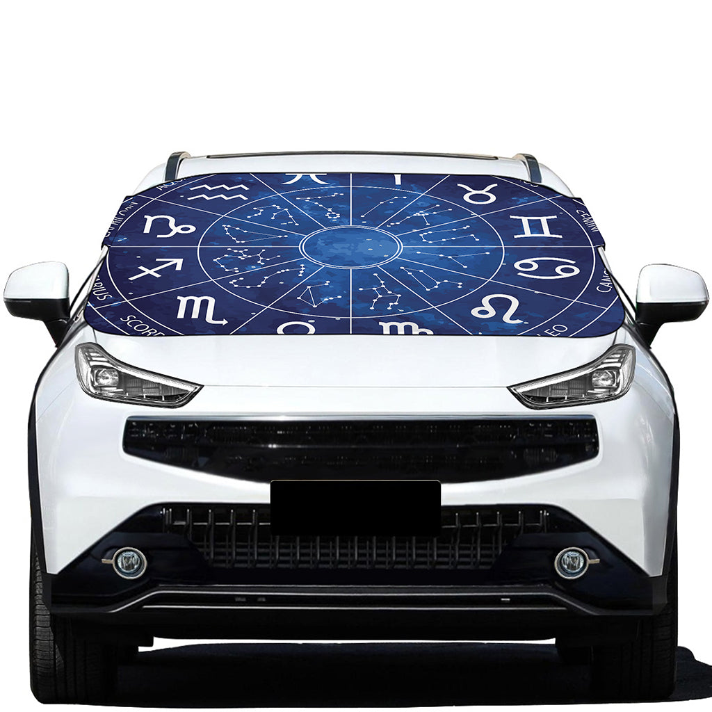 Zodiac Signs Wheel Print Car Windshield Snow Cover