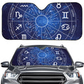 Zodiac Signs Wheel Print Car Windshield Sun Shade