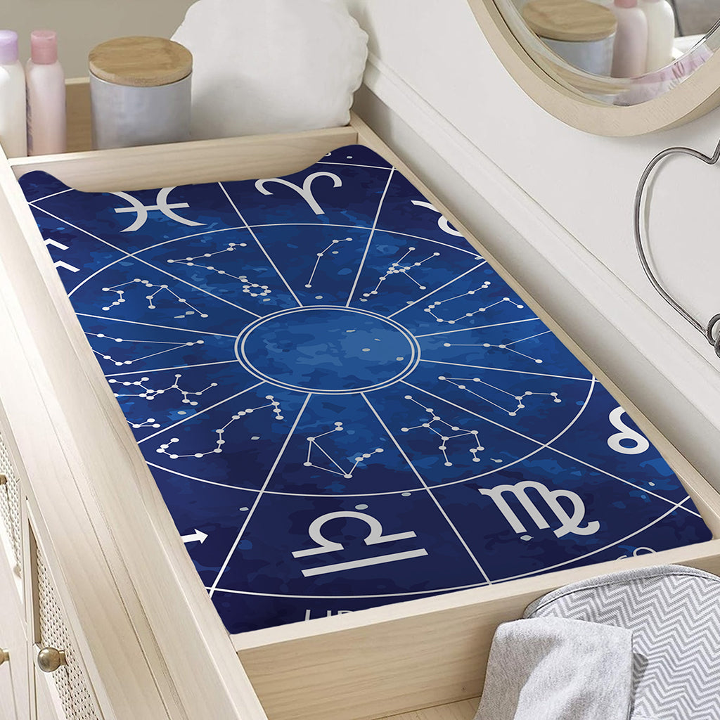 Zodiac Signs Wheel Print Changing Pad Cover