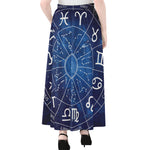 Zodiac Signs Wheel Print Chiffon Maxi Skirt
