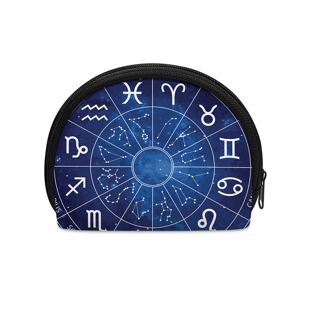 Zodiac Signs Wheel Print Coin Purse