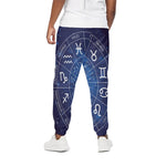 Zodiac Signs Wheel Print Cotton Pants
