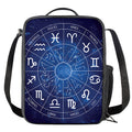 Zodiac Signs Wheel Print Crossbody Lunch Bag