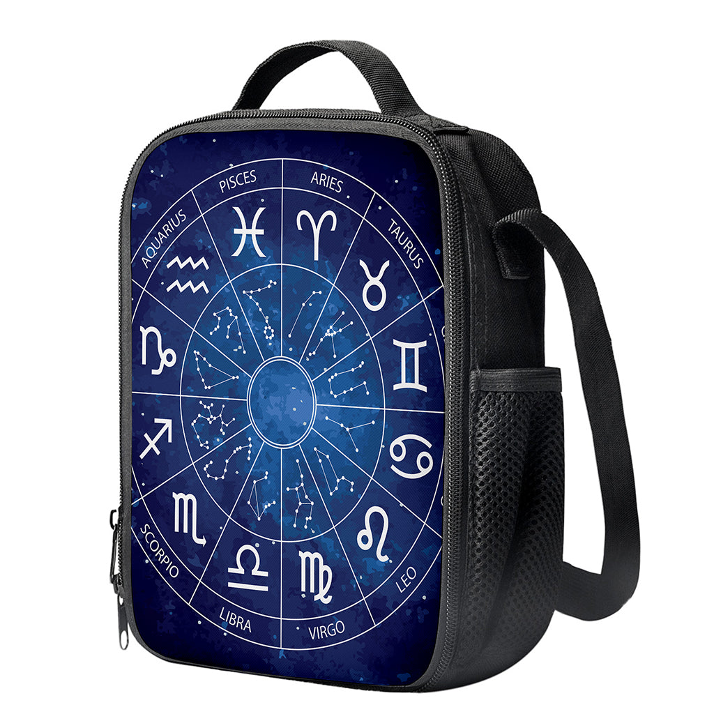 Zodiac Signs Wheel Print Crossbody Lunch Bag