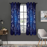 Zodiac Signs Wheel Print Curtain