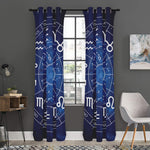 Zodiac Signs Wheel Print Curtain
