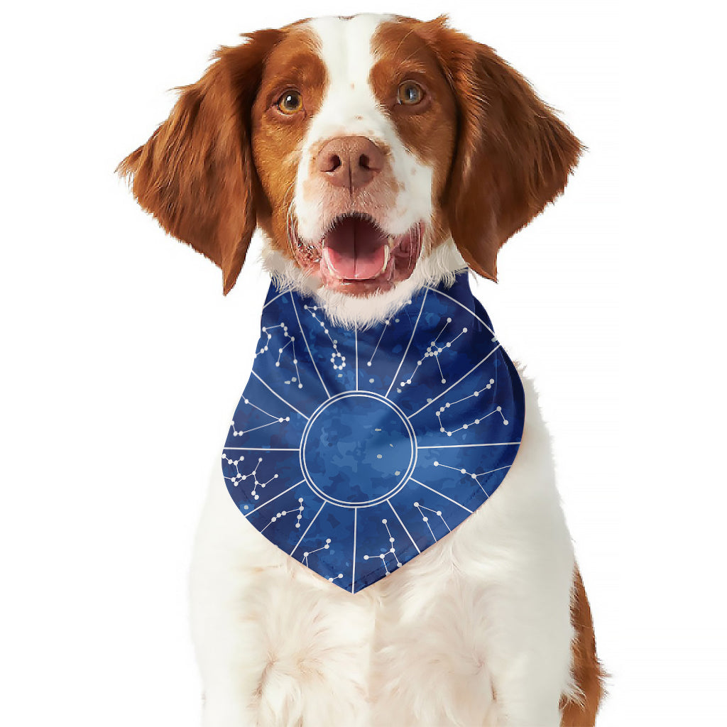 Zodiac Signs Wheel Print Dog Bandana