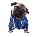 Zodiac Signs Wheel Print Dog Zip Up Hoodie
