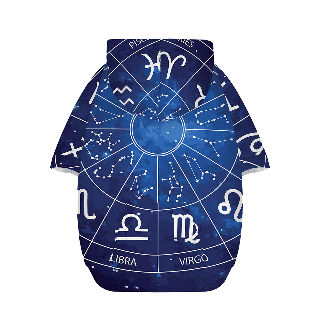 Zodiac Signs Wheel Print Dog Zip Up Hoodie