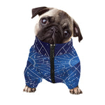 Zodiac Signs Wheel Print Dog Zip Up Jacket