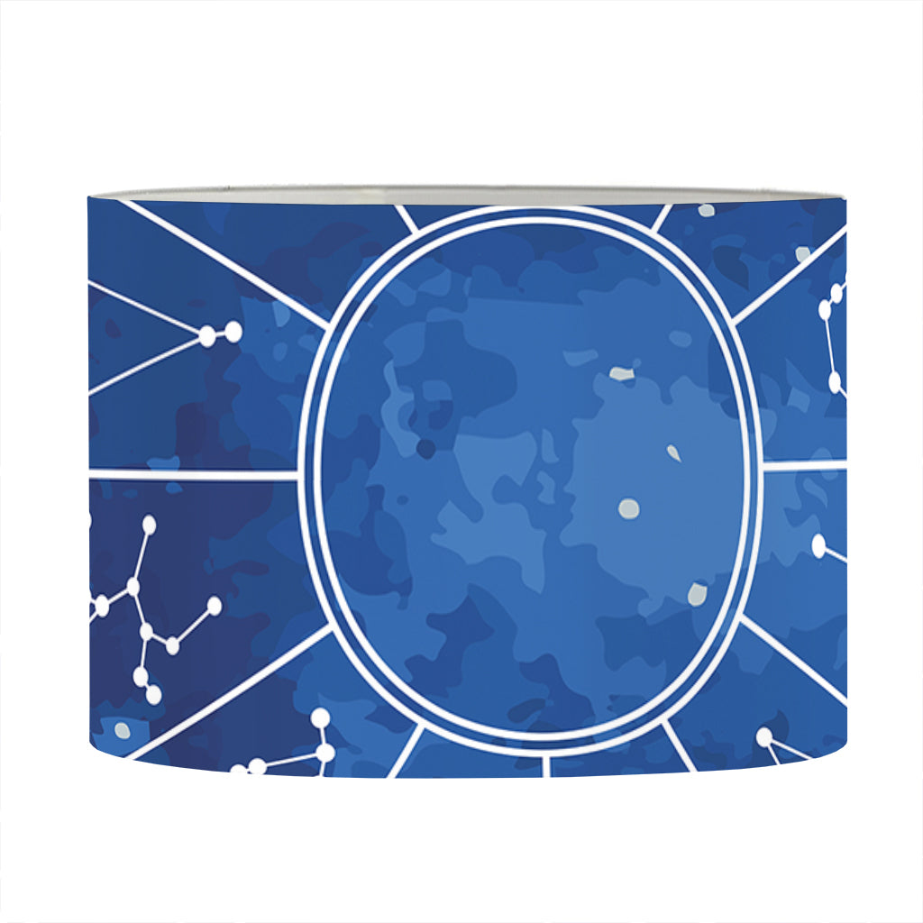 Zodiac Signs Wheel Print Drum Lamp Shade