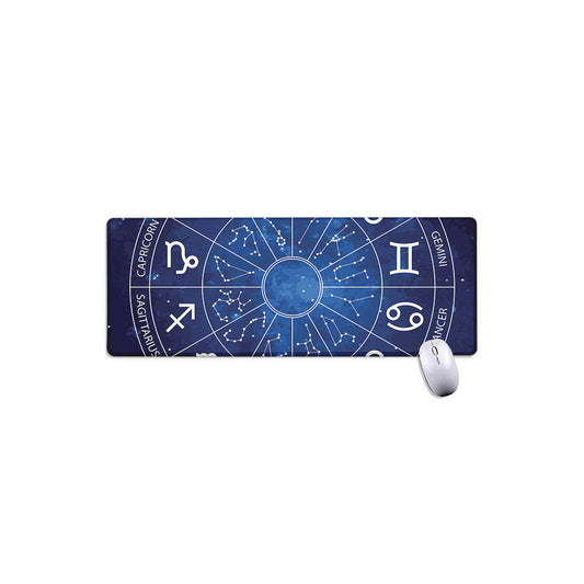 Zodiac Signs Wheel Print Extended Mouse Pad