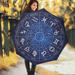 Zodiac Signs Wheel Print Foldable Umbrella