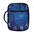 Zodiac Signs Wheel Print Front Pocket Bible Bag