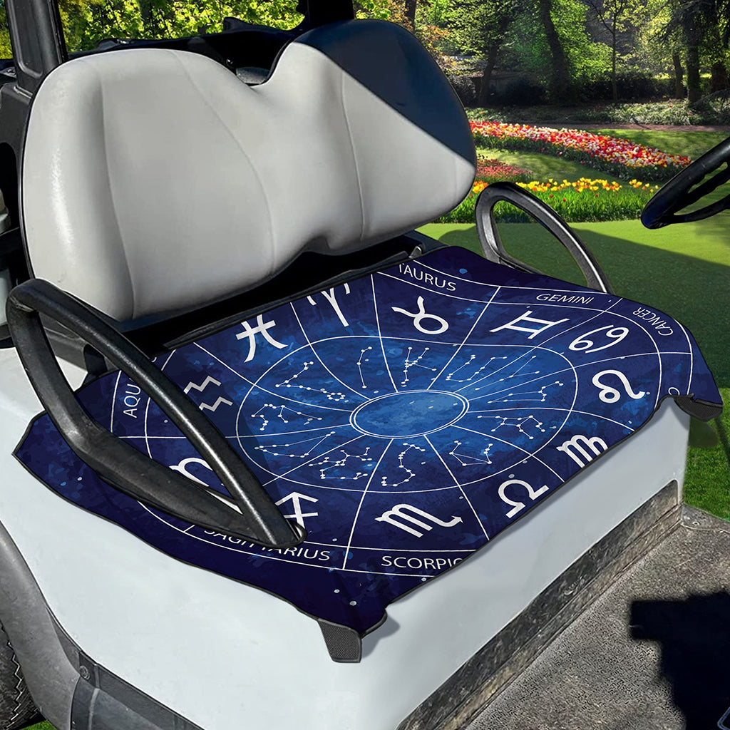 Zodiac Signs Wheel Print Golf Cart Seat Cover