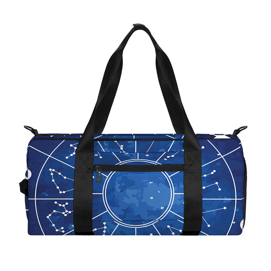 Zodiac Signs Wheel Print Gym Bag