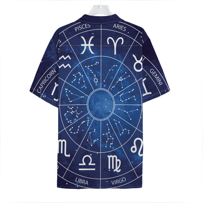 Zodiac Signs Wheel Print Hawaiian Shirt