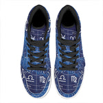 Zodiac Signs Wheel Print High Top Leather Sneakers