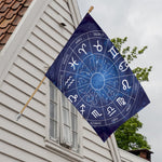 Zodiac Signs Wheel Print House Flag