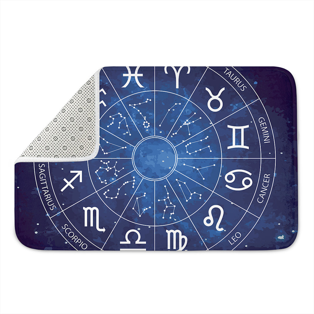 Zodiac Signs Wheel Print Indoor Door Mat