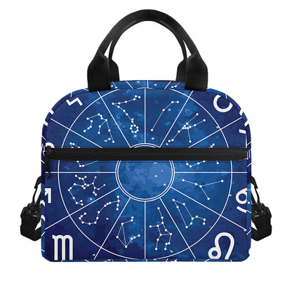 Zodiac Signs Wheel Print Insulated Lunch Bag