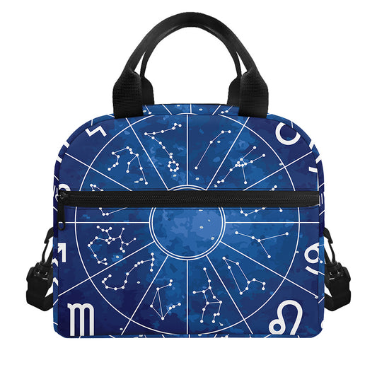 Zodiac Signs Wheel Print Insulated Lunch Bag