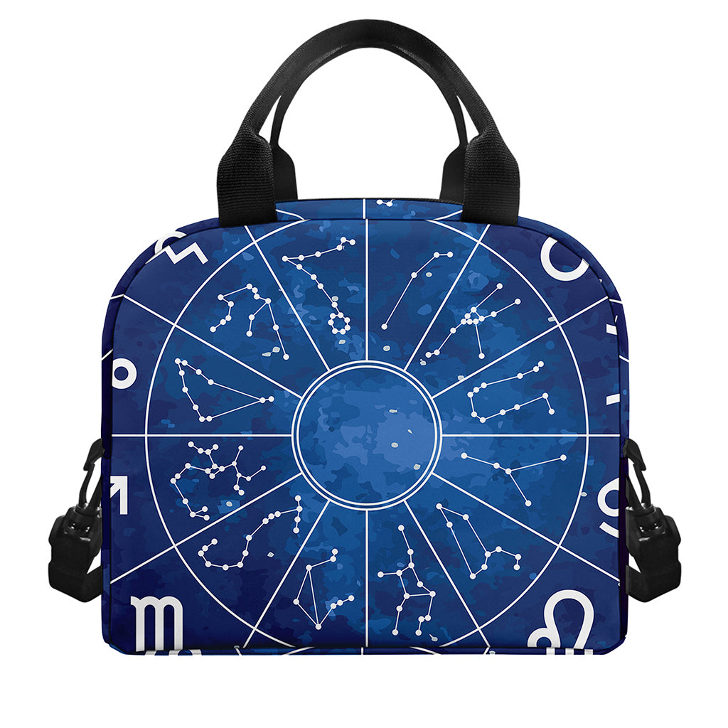 Zodiac Signs Wheel Print Insulated Lunch Bag