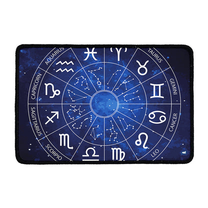 Zodiac Signs Wheel Print Kitchen Mat