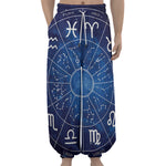 Zodiac Signs Wheel Print Lantern Pants