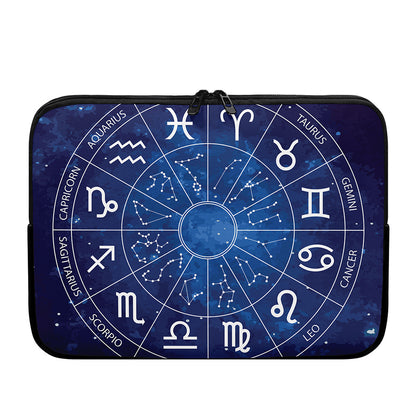 Zodiac Signs Wheel Print Laptop Sleeve