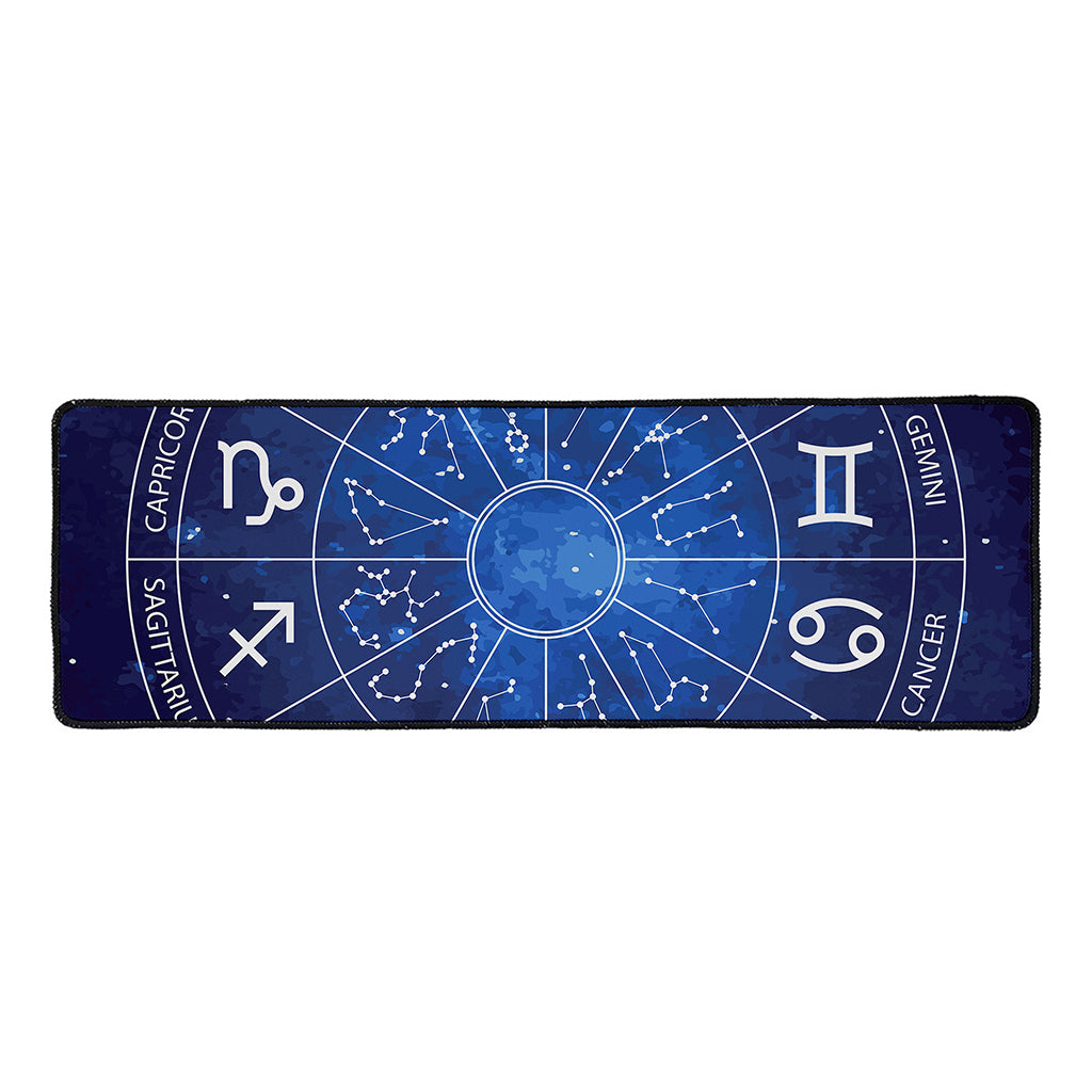 Zodiac Signs Wheel Print Long Kitchen Mat