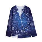 Zodiac Signs Wheel Print Long Sleeve Short Coat