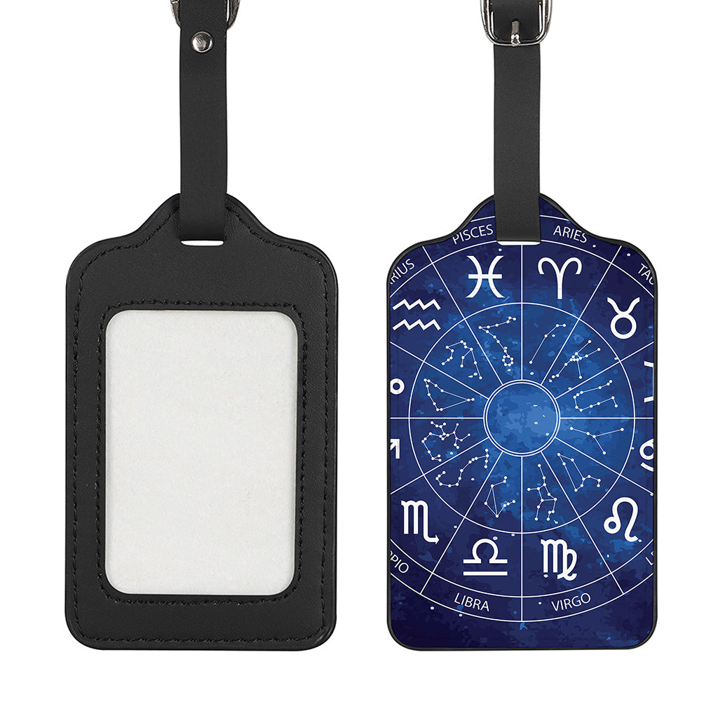 Zodiac Signs Wheel Print Luggage Tag