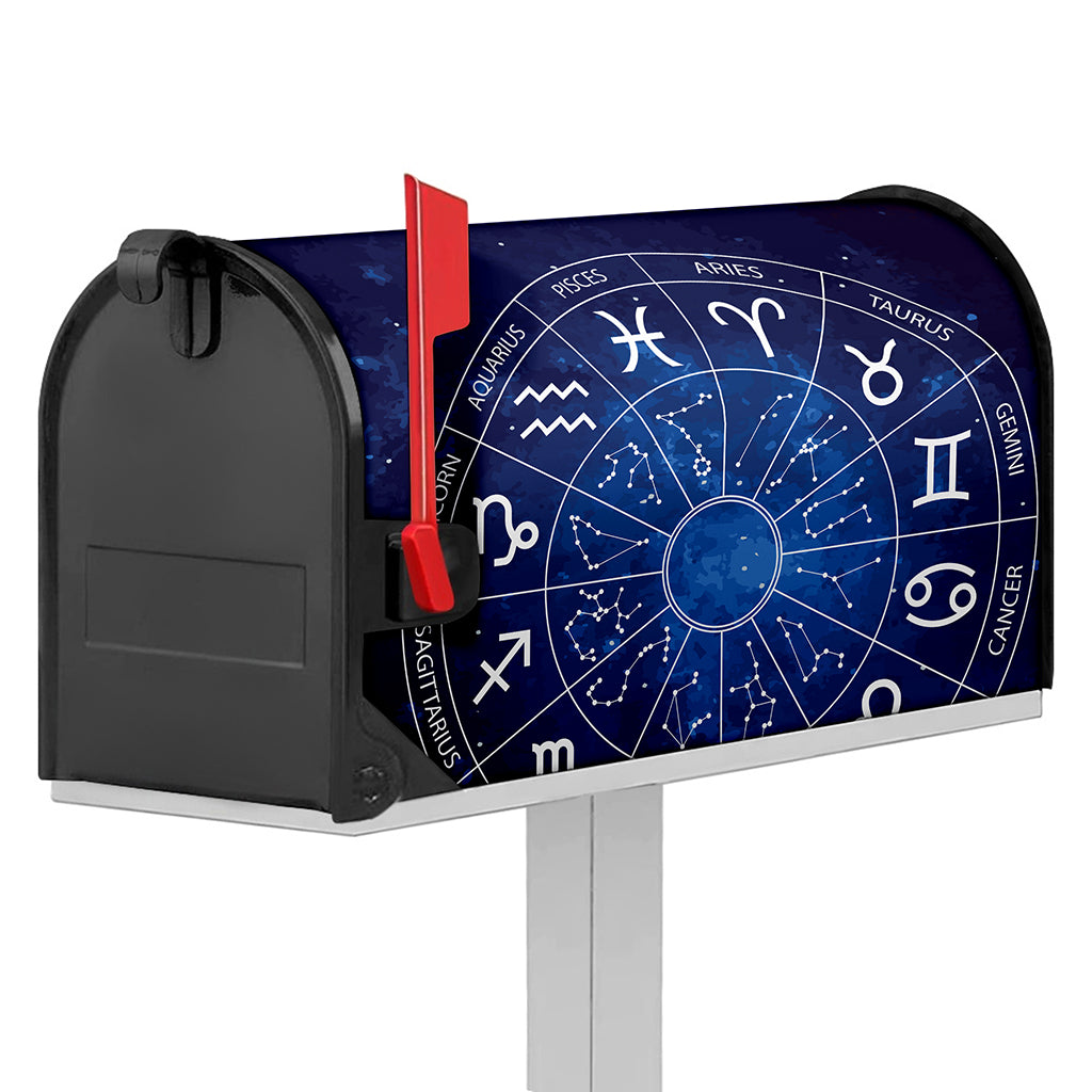Zodiac Signs Wheel Print Mailbox Cover