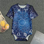 Zodiac Signs Wheel Print Men's Bodysuit